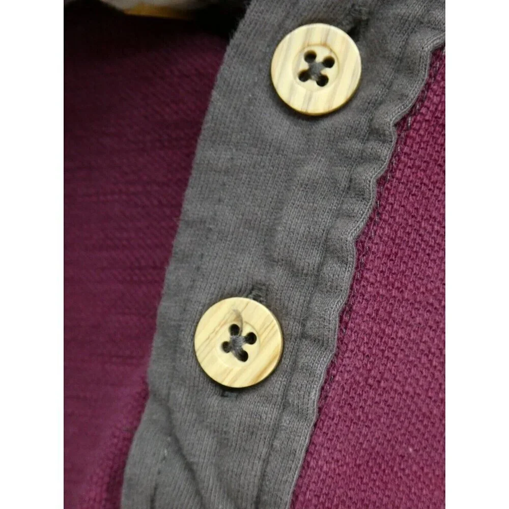 Carbon 2 Cobalt. Like new. Men's Short Sleeve Polo in Berry with Contrast Collar - Picture 8 of 10